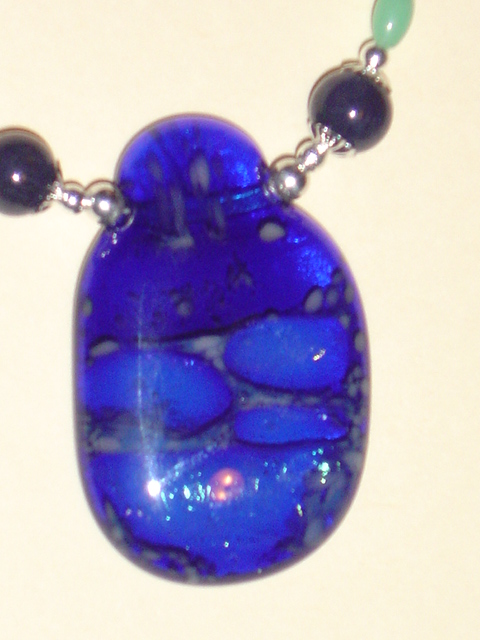 Fused & slumped glass - necklace pendants